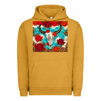 Pigment Peanut Butter bull skull rose Urban Hoodie - TumblerDesignByShophia
