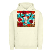 Pigment Pistachio bull skull rose Urban Hoodie - TumblerDesignByShophia