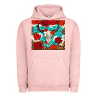 Pigment Salmon bull skull rose Urban Hoodie - TumblerDesignByShophia