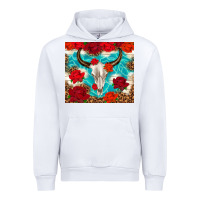 White bull skull rose Urban Hoodie - TumblerDesignByShophia