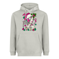 Moon Dust Pink Christmas Breast Cancer Ribbon Volleyball Heavyweight Hoodie - BundleAndBundleShop