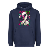 Navy Pink Christmas Breast Cancer Ribbon Volleyball Heavyweight Hoodie - BundleAndBundleShop