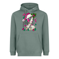 Sage Pink Christmas Breast Cancer Ribbon Volleyball Heavyweight Hoodie - BundleAndBundleShop