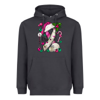 Smoke Pink Christmas Breast Cancer Ribbon Volleyball Heavyweight Hoodie - BundleAndBundleShop