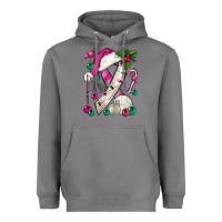 Storm Pink Christmas Breast Cancer Ribbon Volleyball Heavyweight Hoodie - BundleAndBundleShop