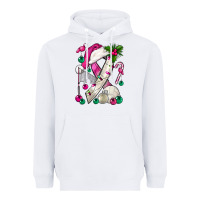 White Pink Christmas Breast Cancer Ribbon Volleyball Heavyweight Hoodie - BundleAndBundleShop