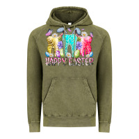 Vintage Olive happy easter tooth Vintage Hoodie - RacoonDesign