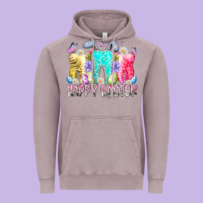Happy Easter Tooth Vintage Hoodie Designed By Racoondesign
