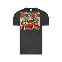 Vintage Black football leopard cactus Vintage Tee - JahusDesignShop