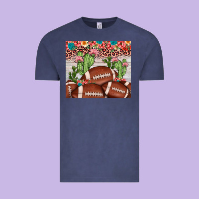 Football Leopard Cactus Vintage Tee Designed By Jahusdesignshop