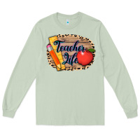 Matcha teacher life background 3200x2400 Long Sleeve Tee - AdoDesignShop