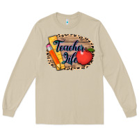 Mushroom teacher life background 3200x2400 Long Sleeve Tee - AdoDesignShop