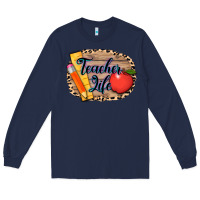 Navy teacher life background 3200x2400 Long Sleeve Tee - AdoDesignShop
