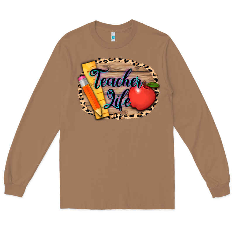 Teacher Life Background 3200x2400 Long Sleeve Tee by AdoDesignShop | Teevron