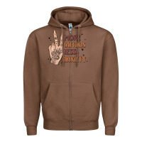 Chestnut more tattoos less anxiety Zipper Hoodie - MaliasSmallBusiness