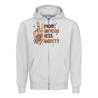 Dove Grey more tattoos less anxiety Zipper Hoodie - MaliasSmallBusiness