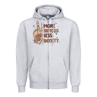 Heather Grey more tattoos less anxiety Zipper Hoodie - MaliasSmallBusiness