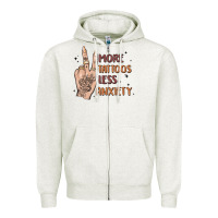 Oatmeal Heather more tattoos less anxiety Zipper Hoodie - MaliasSmallBusiness