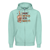 Seafoam more tattoos less anxiety Zipper Hoodie - MaliasSmallBusiness