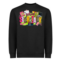 Black school secretary Heavyweight Sweatshirt - AdoDesignShop