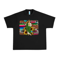 Black san judas leopard cowhide sunflower background Urban Heavy Tee - JahusDesignShop