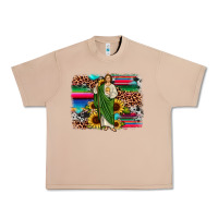 Burro san judas leopard cowhide sunflower background Urban Heavy Tee - JahusDesignShop