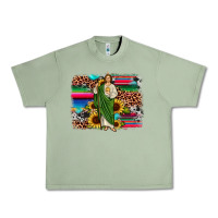 Oil Green san judas leopard cowhide sunflower background Urban Heavy Tee - JahusDesignShop