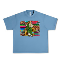 Pebble Blue san judas leopard cowhide sunflower background Urban Heavy Tee - JahusDesignShop