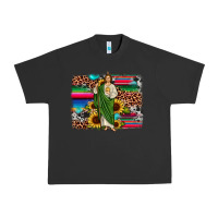 Pigment Black san judas leopard cowhide sunflower background Urban Heavy Tee - JahusDesignShop