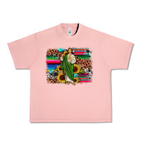 Salmon san judas leopard cowhide sunflower background Urban Heavy Tee - JahusDesignShop