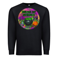 Black halloween round earrings Premium Sweatshirt - BundleAndBundleShop
