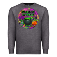 Charcoal Heather halloween round earrings Premium Sweatshirt - BundleAndBundleShop