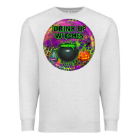 Oatmeal Heather halloween round earrings Premium Sweatshirt - BundleAndBundleShop