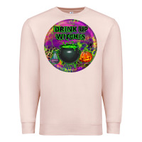 Pale Pink halloween round earrings Premium Sweatshirt - BundleAndBundleShop