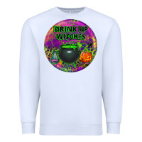 White halloween round earrings Premium Sweatshirt - BundleAndBundleShop