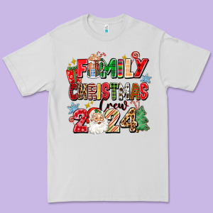 Family Christmas Crew 2024 Premium Tee Designed By Zillion Design Studio