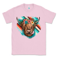 Bubblegum Pink highland cow serape Classic Tee - JahusDesignShop