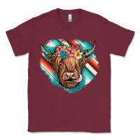 Burgundy highland cow serape Classic Tee - JahusDesignShop