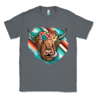 Charcoal Heather highland cow serape Classic Tee - JahusDesignShop