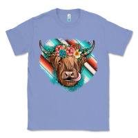 Colony Blue highland cow serape Classic Tee - JahusDesignShop