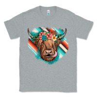 Heather Grey highland cow serape Classic Tee - JahusDesignShop