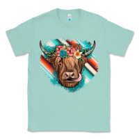 Seafoam highland cow serape Classic Tee - JahusDesignShop