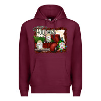 Burgundy happy holidays gnomes Christmas Truck Premium Hoodie - Bettercallsaul