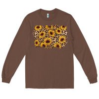 Chestnut sunflower leopard background Long Sleeve Tee - AdoDesignShop