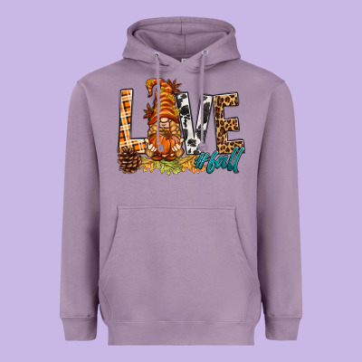 Love Fall Gnome Heavyweight Hoodie Designed By Bundleandbundleshop