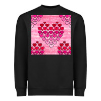 Black valentines day hearts seamless pattern Heavyweight Sweatshirt - BundleAndBundleShop