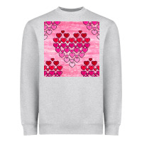 Heather Grey valentines day hearts seamless pattern Heavyweight Sweatshirt - BundleAndBundleShop