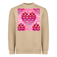 Mushroom valentines day hearts seamless pattern Heavyweight Sweatshirt - BundleAndBundleShop