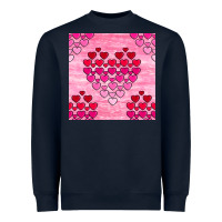 Navy valentines day hearts seamless pattern Heavyweight Sweatshirt - BundleAndBundleShop