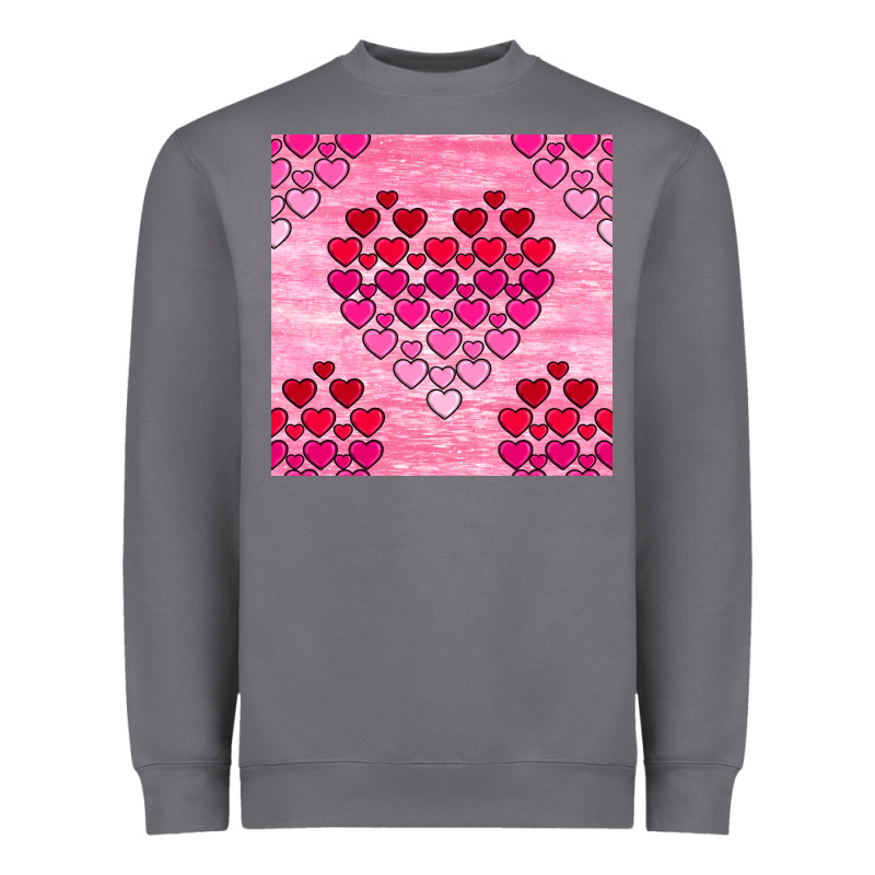 Valentines Day Hearts Seamless Pattern Heavyweight Sweatshirt by BundleAndBundleShop | Teevron